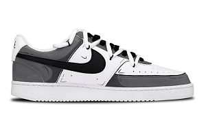 Nike Court Vision Low Anti Slip Wear Resistant Low Top Skateboard Shoes Men's Gray White 1 2678597