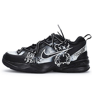 Nike Air Monarch 4 Low-Top Chunky Sneakers Unisex Black White 1 2678651