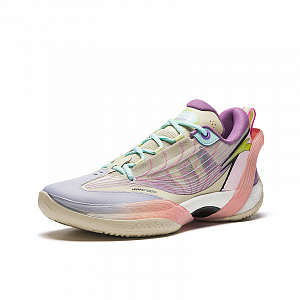 Anta Three-point Rain1.0 Cushioned Slip-Resistant Low-Top Basketball Shoes Men's Purple Gray 1 2678918