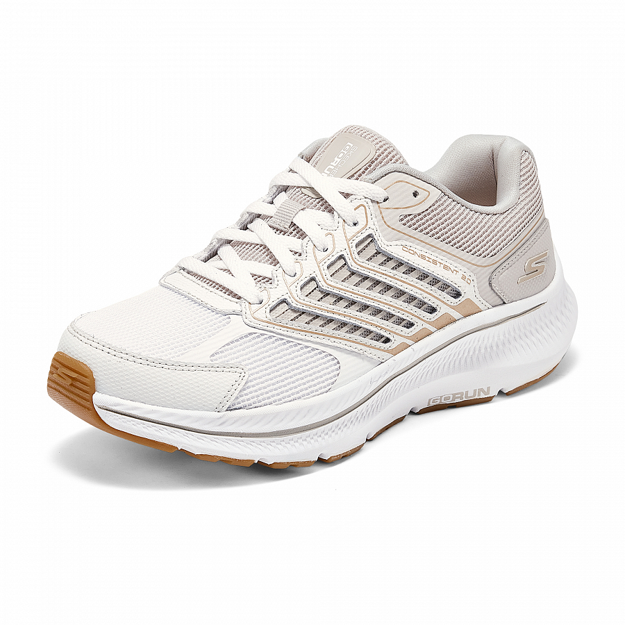 Skechers Women's GO Series Support Coverage Low Top Casual Running Shoes Women's White Gray купить в интернет-магазине Yoocart с быстрой доставкой по России.