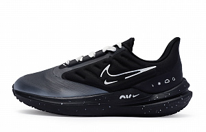 Nike Zoom Winflo 9 Slip Resistant Low Top Casual Running Shoes Men's Black White Gray 1 2679647