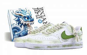 Nike Court Vision 1 Low Anti-Slip And Wear-Resistant Balance Low-Top Skateboard Shoes Men's White Green