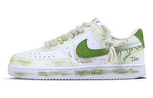 Nike Court Vision 1 Low Anti-Slip And Wear-Resistant Balance Low-Top Skateboard Shoes Men's White Green 1 2679809