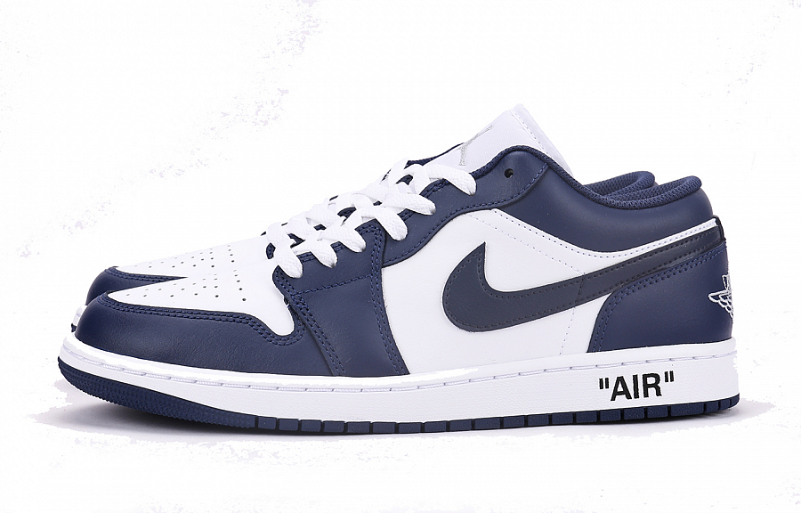 Jordan Air Jordan 1 Low-Top Vintage Basketball Shoes GS White Blue купить в интернет-магазине Yoocart с быстрой доставкой по России.