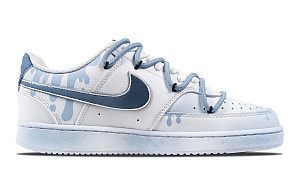 Nike Court Vision 1 Slip Resistant Waterproof Cushioning Low top Skateboard Shoes Unisex Blue White 1 2680380