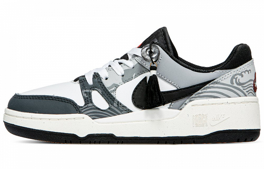 Nike Full Force Shockwave Wear-Resistant Slip-Resistant Low-Top Skateboard Shoes Men's White Black Gray купить в интернет-магазине Yoocart с быстрой доставкой по России.