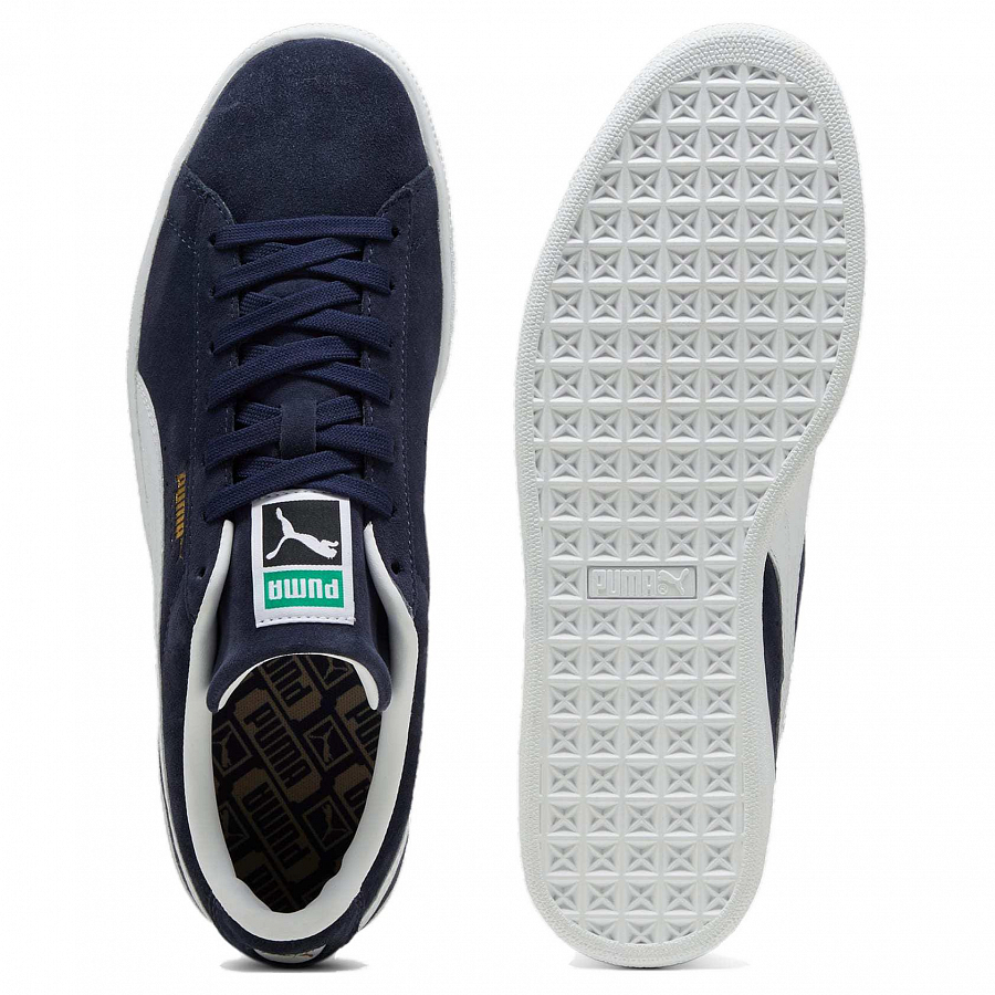 PUMA Suede Slip Resistant Low Top Skateboard Shoes Unisex Navy Blue