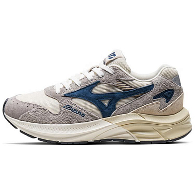 Mizuno Pi Retro Wear-Resistant Low-Top Running Shoes Unisex Gray Blue