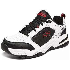 Skechers SPORT MENS Low Top Casual Shoes Men's Black White 1 2681525