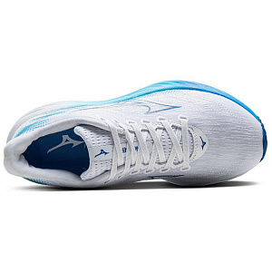 Mizuno Wave Rider 28 Durable Breathable Low-Top Running Shoes Unisex White Blue 1 2681698