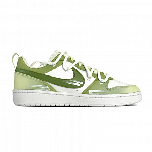 Nike Court Borough 2 Coverage Anti-Slip And Wear-Resistant Lightweight Low-Top Skateboard Shoes Women's Green White 1 2682139
