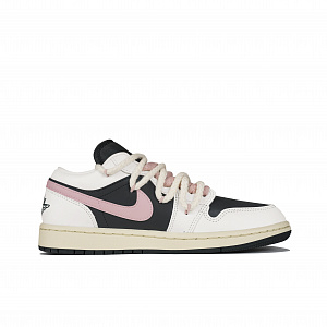 Jordan Air Jordan 1 Non-slip Wear-resistant Shock Absorption Low-Top Vintage Basketball Shoes Women's Beige White Pink 1 2682266