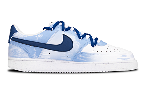 Nike Court Vision Low Slip Resistant Low Top Skateboard Shoes Men's Blue White 1 2682509