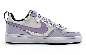 Nike Court Borough Low 2 Non-slip Lightweight Low-Top Skateboard Shoes GS White Purple 1 2682697