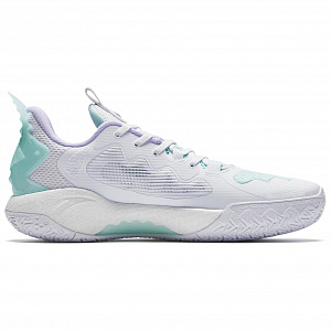 Anta Frenzy 5team V2 Cushioning Wear-Resistant Low-Top Basketball Shoes Men's White Blue Purple 1 2683096