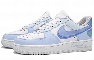 Nike Air Force 1 Anti-Slip Wear-Resistant Low-Top Skateboard Shoes Unisex Sweet Blue 2 2683166