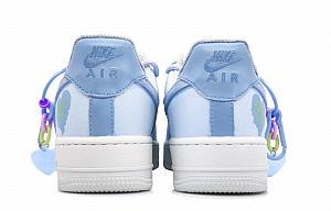 Nike Air Force 1 Anti-Slip Wear-Resistant Low-Top Skateboard Shoes Unisex Sweet Blue 3 2683175