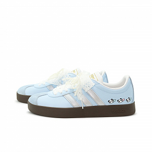 Adidas Vl Court Slip Resistant Low top Skateboard Shoes Unisex Light Blue 2 2683301