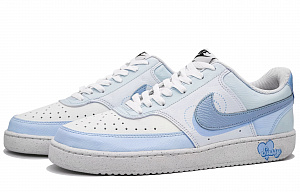 Nike Court Vision Slip Resistant Abrasion Resistant Low top Skateboard Shoes Men's Sweet Blue 2 2683306