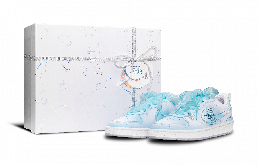Nike Court Borough Anti Slip Wear Resistant Low Top Skateboard Shoes Women's Light Blue купить в интернет-магазине Yoocart с быстрой доставкой по России.