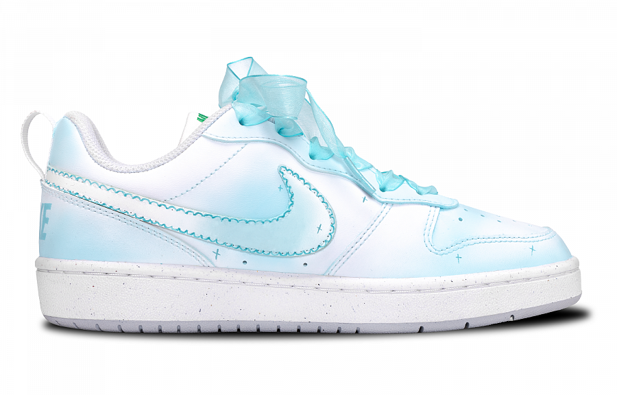 Nike Court Borough Anti Slip Wear Resistant Low Top Skateboard Shoes Women's Light Blue купить в интернет-магазине Yoocart с быстрой доставкой по России.