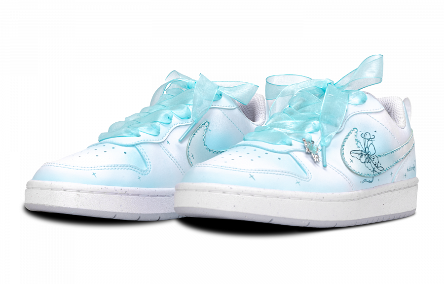 Nike Court Borough Anti Slip Wear Resistant Low Top Skateboard Shoes Women's Light Blue купить в интернет-магазине Yoocart с быстрой доставкой по России.