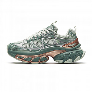 Anta Height Increasing Low-Top Chunky Sneakers Women's Green Silver
