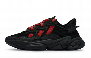 Adidas Originals Ozweego Breathable Low-Top Chunky Sneakers Unisex Black Red 1 2684628