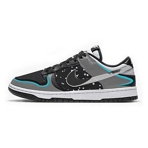 Nike Dunk Profound Universe Frozen Slip-Resistant Low-Top Skateboard Shoes Unisex Black White Gray