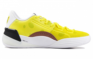 PUMA Clyde Hardwood Basketball Shoes Men's Low top Yellow/Brown 1 2684888