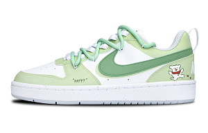 Nike Court Borough Anti Slip Wear Resistant Low Top Skateboard Shoes GS Light Green 1 2684929