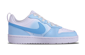 Nike Court Borough Anti-Slip And Wear-Resistant Lightweight Low-Top Skateboard Shoes GS Blue White 1 2685471