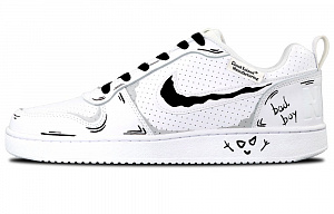 Nike Court Borough Skateboard Shoes Men's Low top Black/White