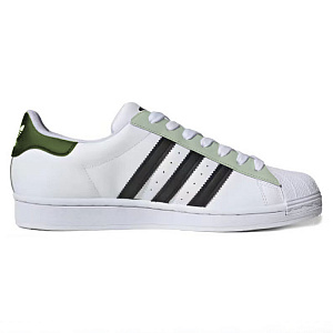 Adidas Originals SUPERSTAR Coverage Cushioning Water-Resistant Low-Top Skateboard Shoes Unisex White Green 1 2685624