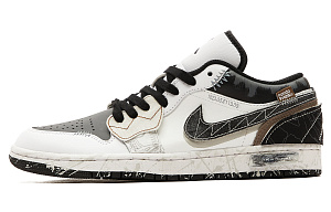 Jordan Air Jordan 1 Vintage Basketball Shoes Men's Low top Black/White/Gray 1 2685722