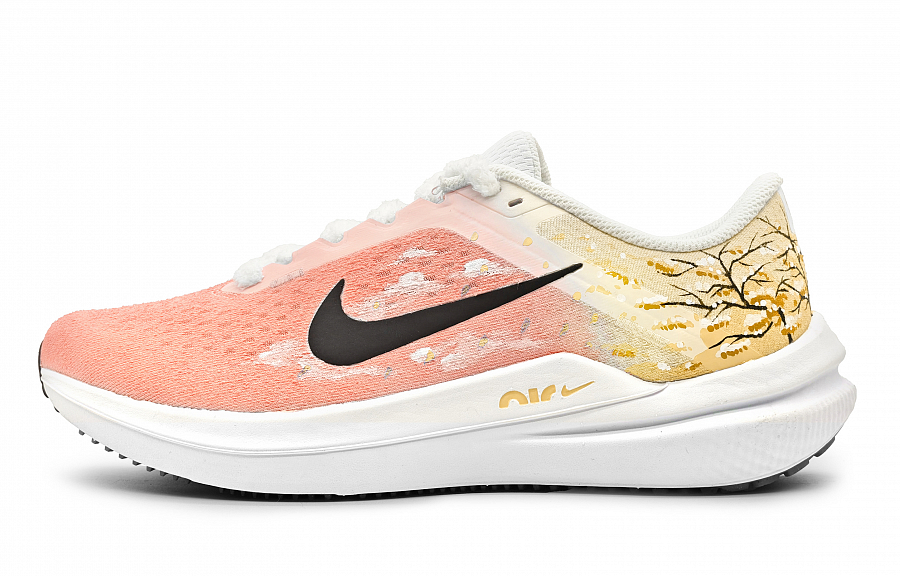 Nike Air Winflo 10 Cushioned Slip-Resistant Low-Top Running Shoes Women's Pink Yellow купить в интернет-магазине Yoocart с быстрой доставкой по России.