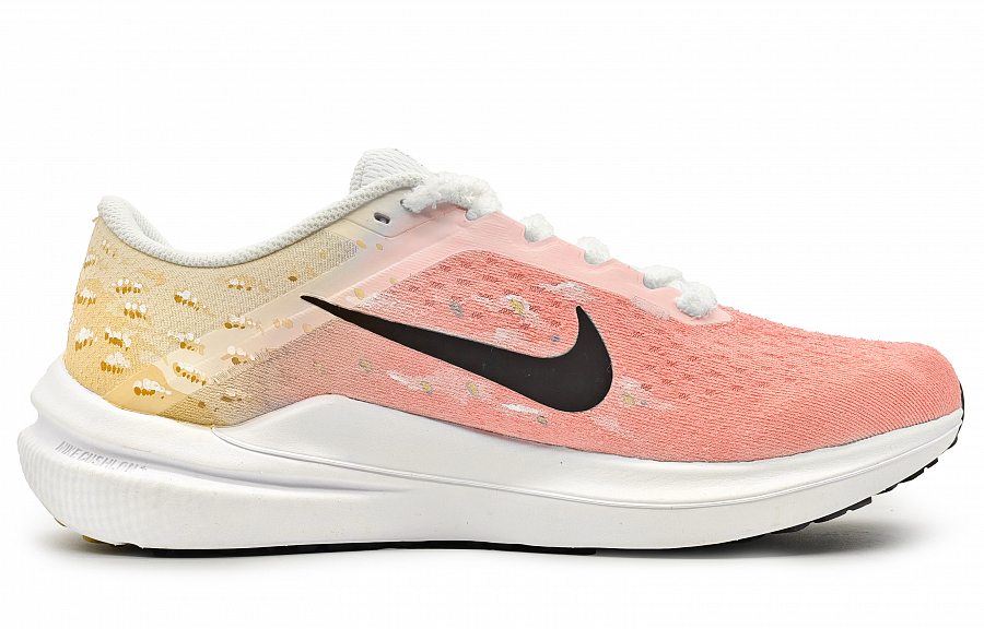 Nike Air Winflo 10 Cushioned Slip-Resistant Low-Top Running Shoes Women's Pink Yellow купить в интернет-магазине Yoocart с быстрой доставкой по России.