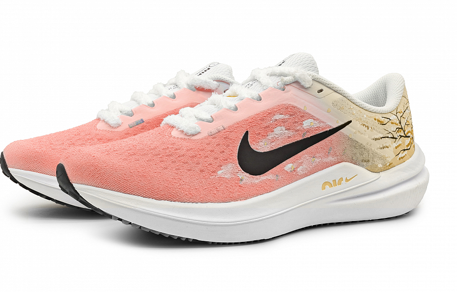 Nike Air Winflo 10 Cushioned Slip-Resistant Low-Top Running Shoes Women's Pink Yellow купить в интернет-магазине Yoocart с быстрой доставкой по России.