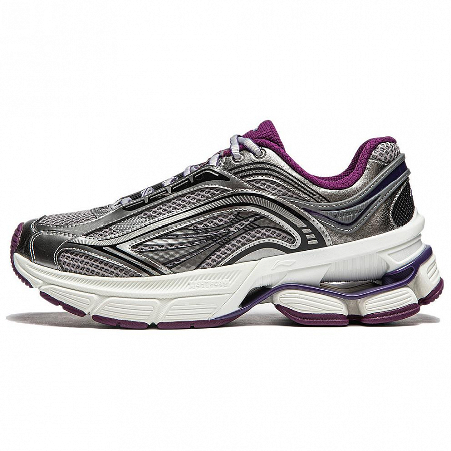 LINING Aurora RENEW Running Shoes Women's Low-Top Base Station Silver/Geological Gray