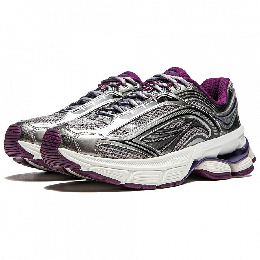 LINING Aurora RENEW Running Shoes Women's Low-Top Base Station Silver/Geological Gray