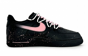 Nike Air Force 1 Low Anti-Slip Wear-Resistant Low-Top Skateboard Shoes Women's Black Pink 1 2685914