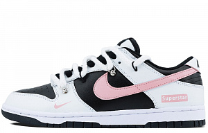 Nike Dunk Anti Slip Wear Resistant Low Top Skateboard Shoes Unisex Black Pink