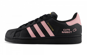 Adidas Originals SUPERSTAR Low Top Skateboard Shoes Unisex Black Pink