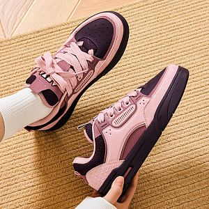 Anta AOJIE Anti-Slip Wear-Resistant Low-Top Skateboard Shoes Women's Pink Brown 1 2686005
