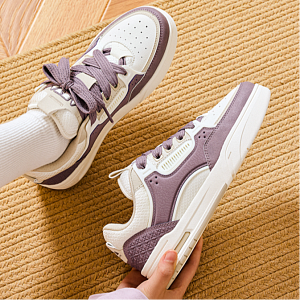 Anta AOJIE Anti-Slip Wear-Resistant Low-Top Skateboard Shoes Women's White Purple 1 2686014