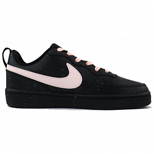 Nike Court Borough Butterfly Fairy Anti Slip Wear Resistant Low Top Skateboard Shoes GS Black Pink 1 2686032