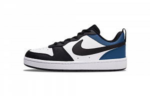 Nike Court Borough Non-slip Lightweight Low-Top Skateboard Shoes GS Black White Blue
