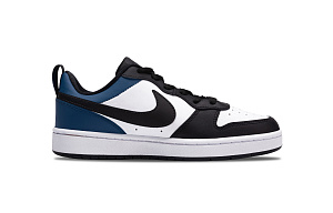 Nike Court Borough Non-slip Lightweight Low-Top Skateboard Shoes GS Black White Blue 1 2686058