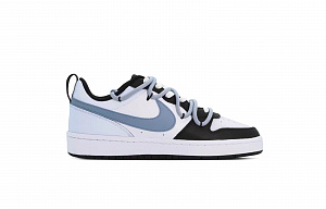 Nike Court Borough Puppy Fragment Low Top Skateboard Shoes GS Black White Blue 1 2686223