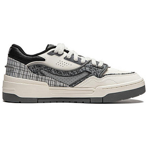 LiNing 001 BTC Slip-Resistant Cushioning Wear-Resistant Support Low-Top Skateboard Shoes Women's White Black 1 2686293